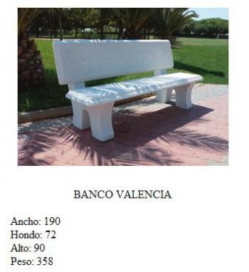 Banco Valencia | Bancos y mesas | Parques infantiles JM