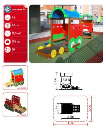 Vagón locomotora | Parques infantiles de exterior | Parques infantiles JM
