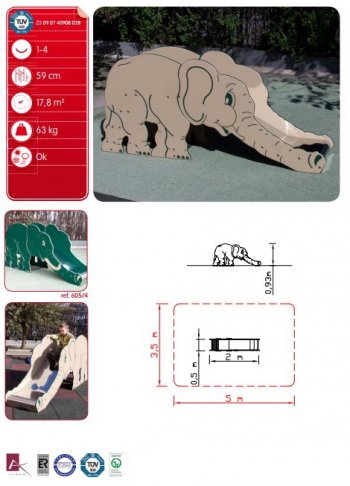 Tobogn infantil elefante | Toboganes | Parques infantiles JM