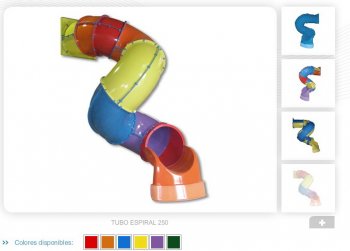 Tobogn espiral multicolor | Toboganes | Parques infantiles JM