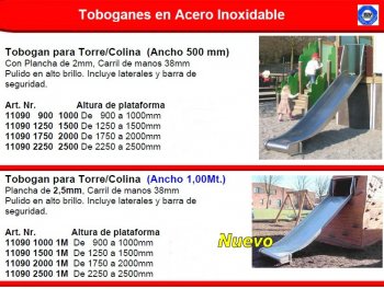 Toboganes acero inox | Toboganes | Parques infantiles JM