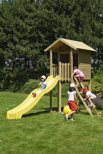 Atalaya con tobogán amarillo | Parques infantiles de exterior | Parques infantiles JM